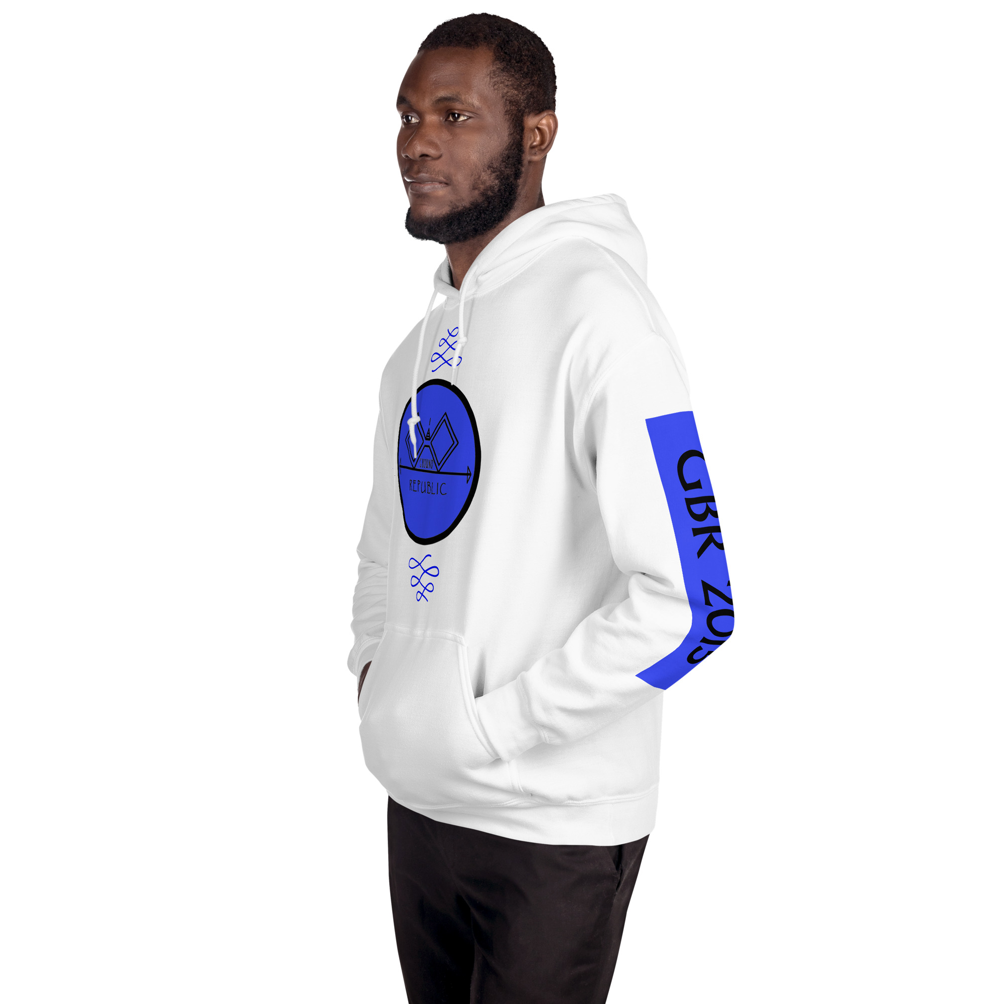 G Bound Republic Blue Logo Unisex Hoodie - Image 13