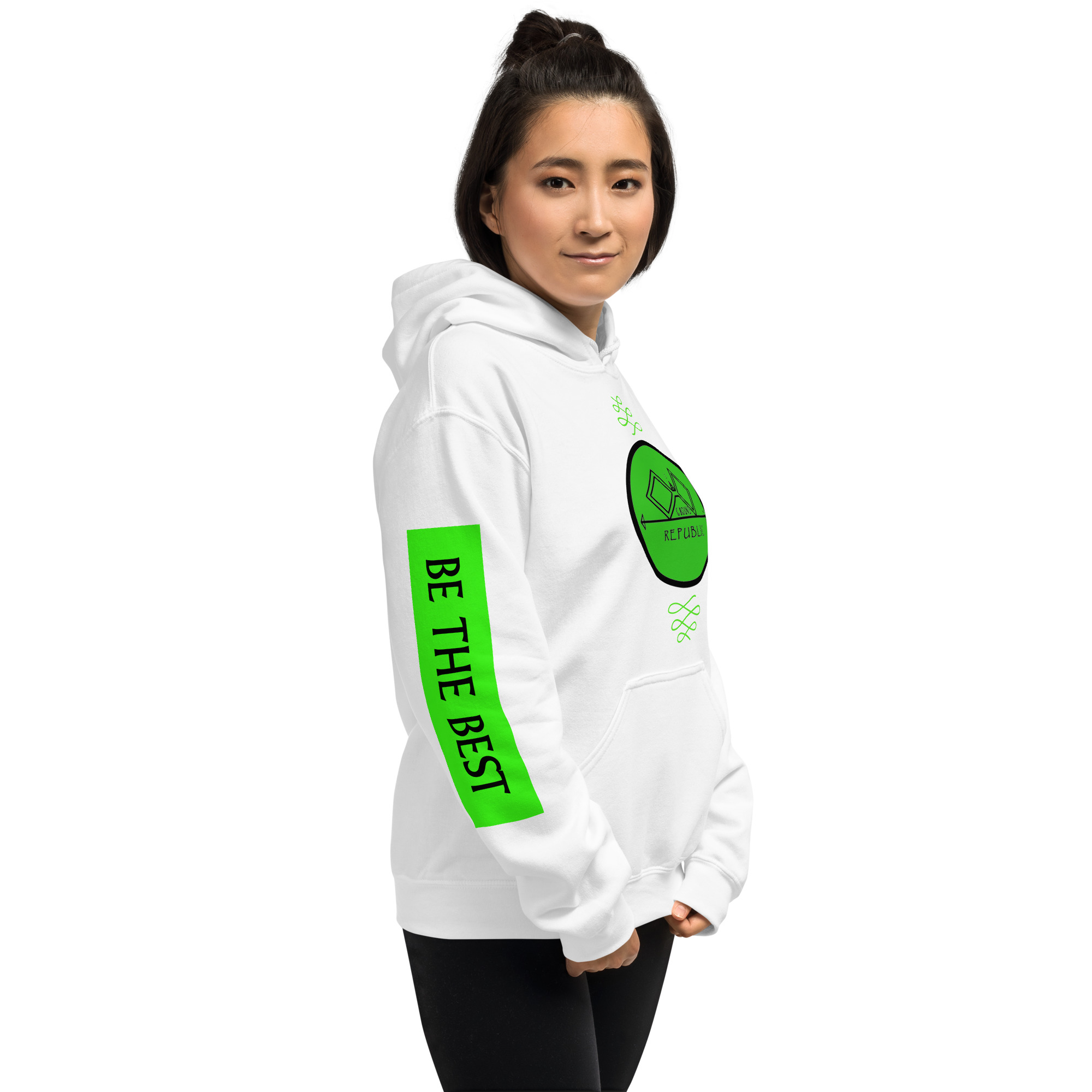 G Bound Republic Green Logo Unisex Hoodie - Image 28