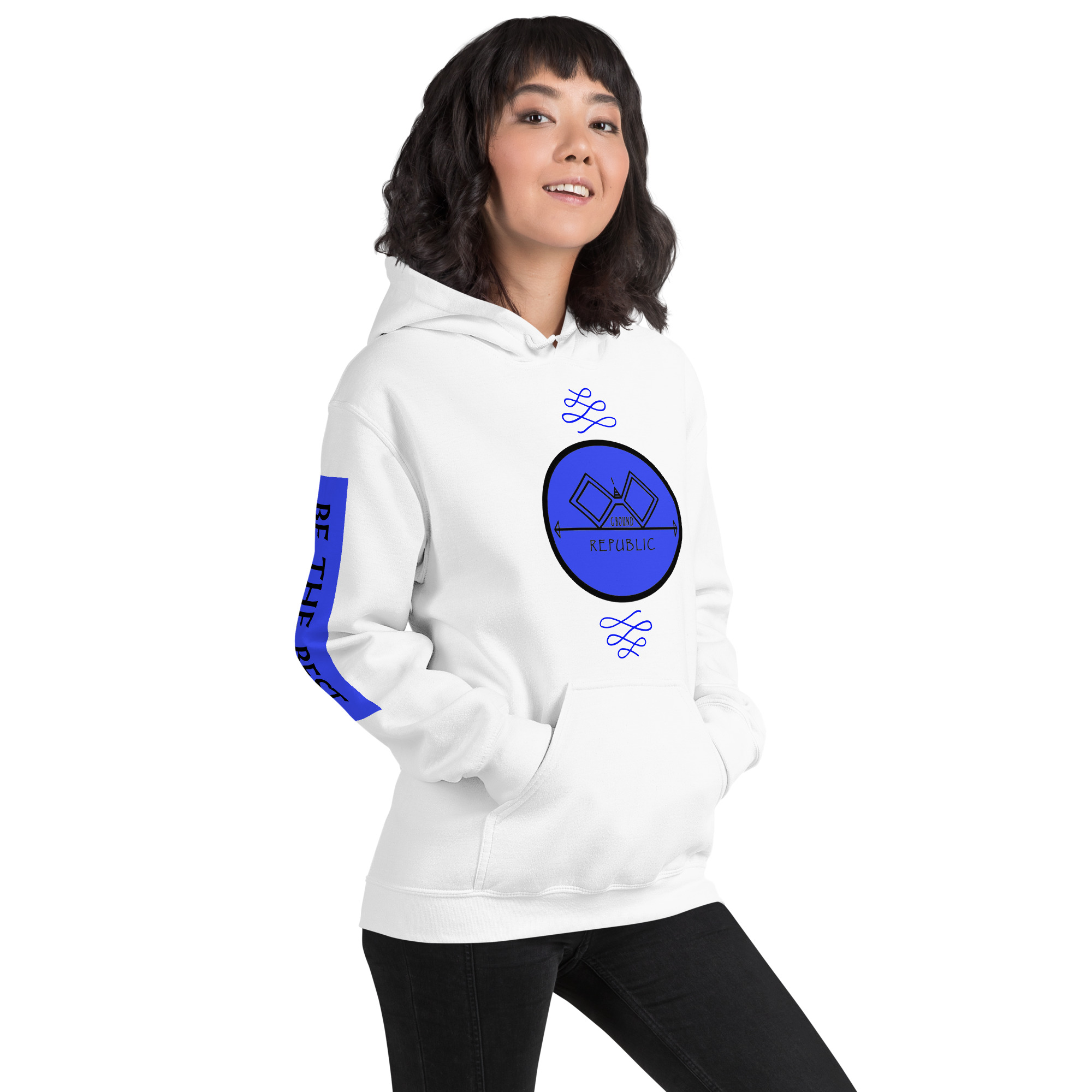 G Bound Republic Blue Logo Unisex Hoodie - Image 9