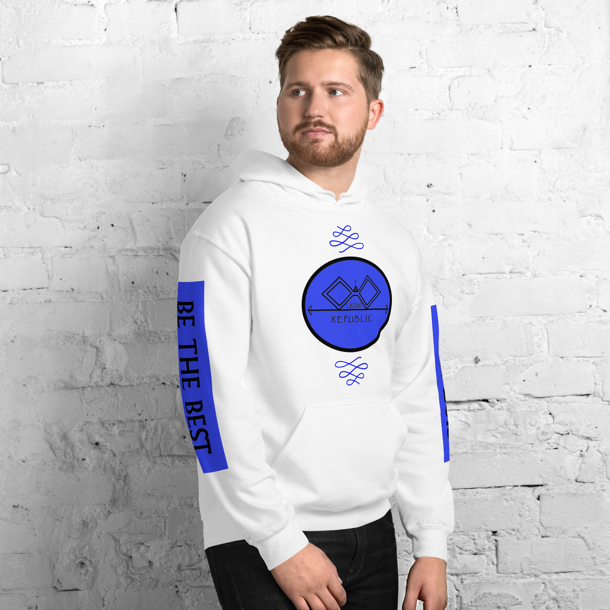 G Bound Republic Blue Logo Unisex Hoodie - Image 20