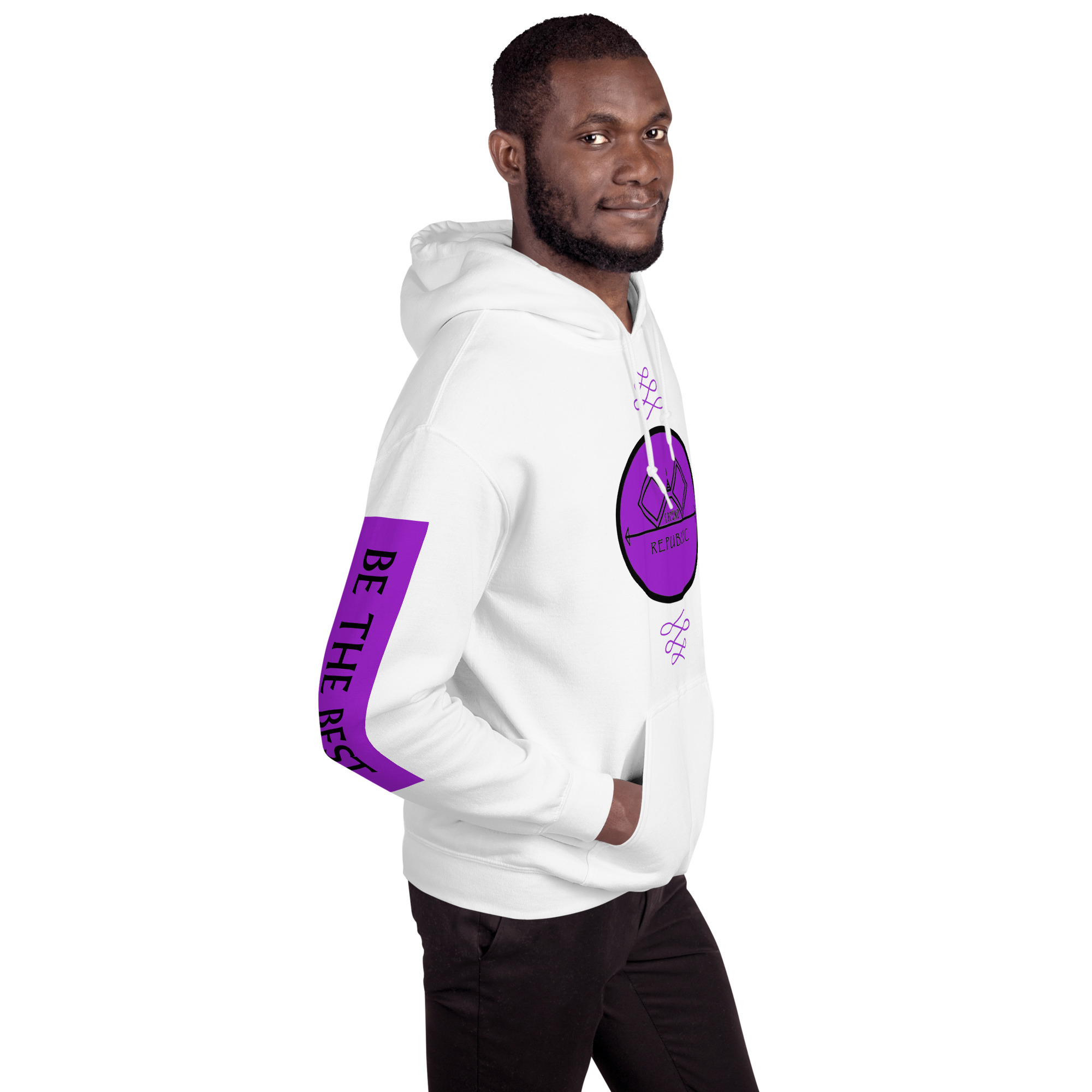 G Bound Republic Purple Logo Unisex Hoodie - Image 15