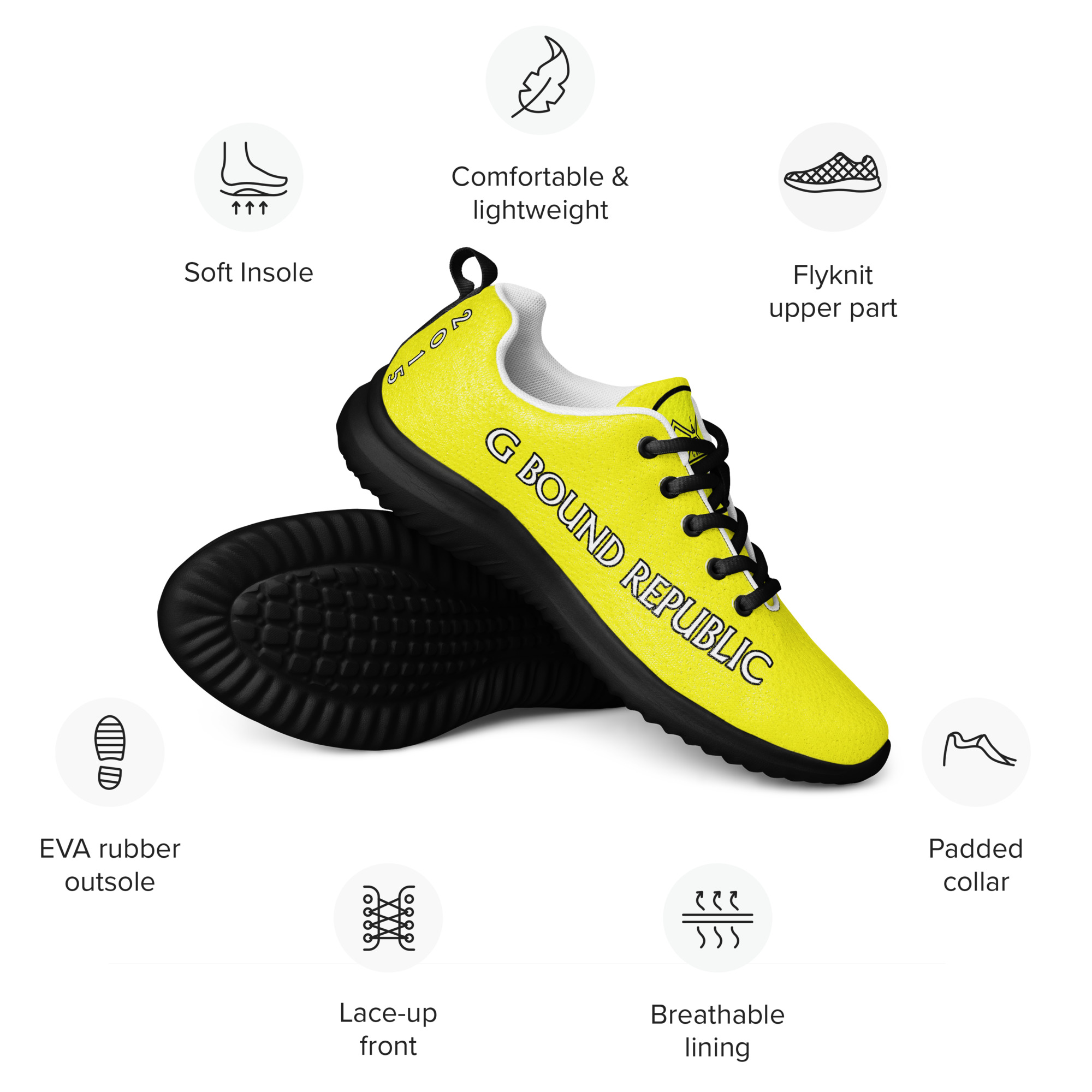 G Bound Republic Women’s Yellow athletic shoes - Image 8