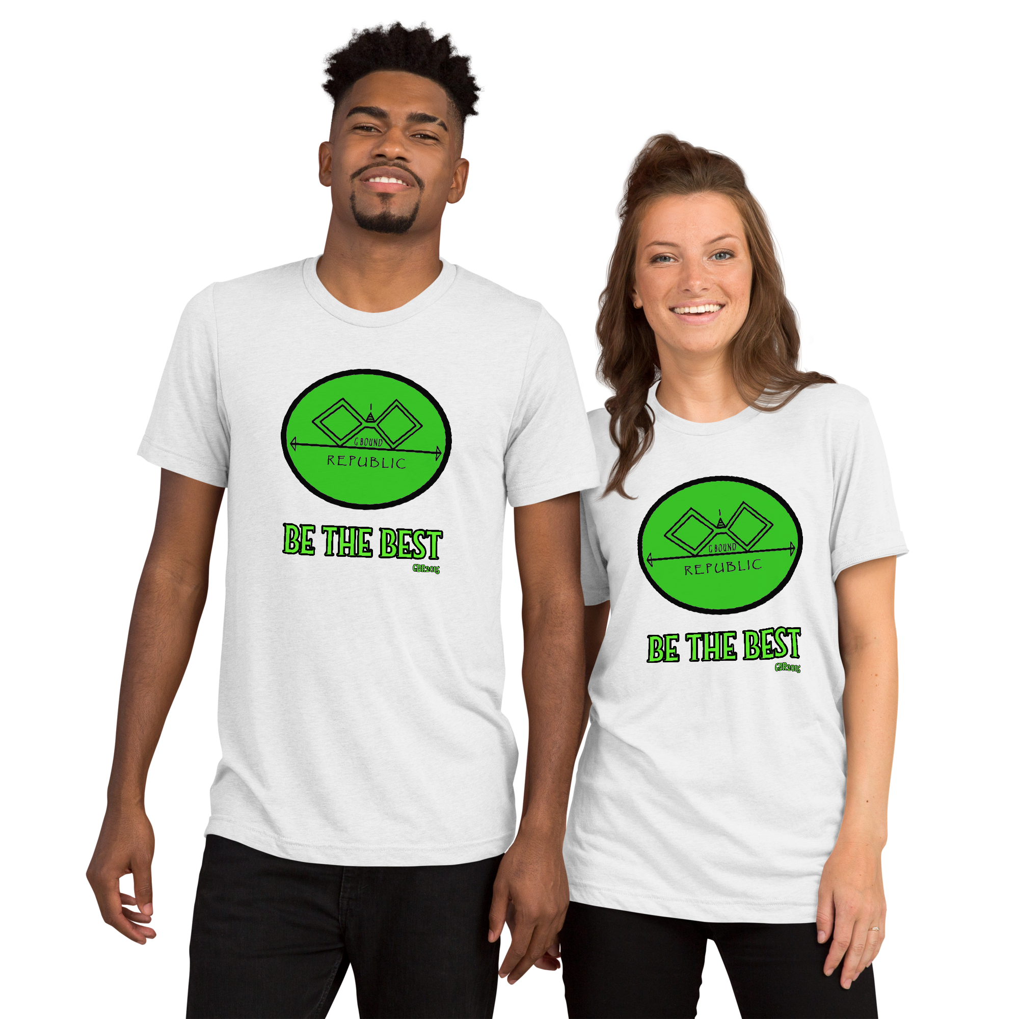 G Bound Republic Green Logo Tri-Blend T-shirt - Image 2