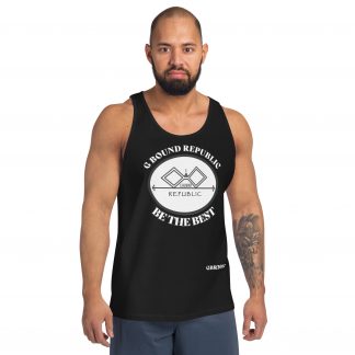 G Bound Republic Men's White Logo Tank Top