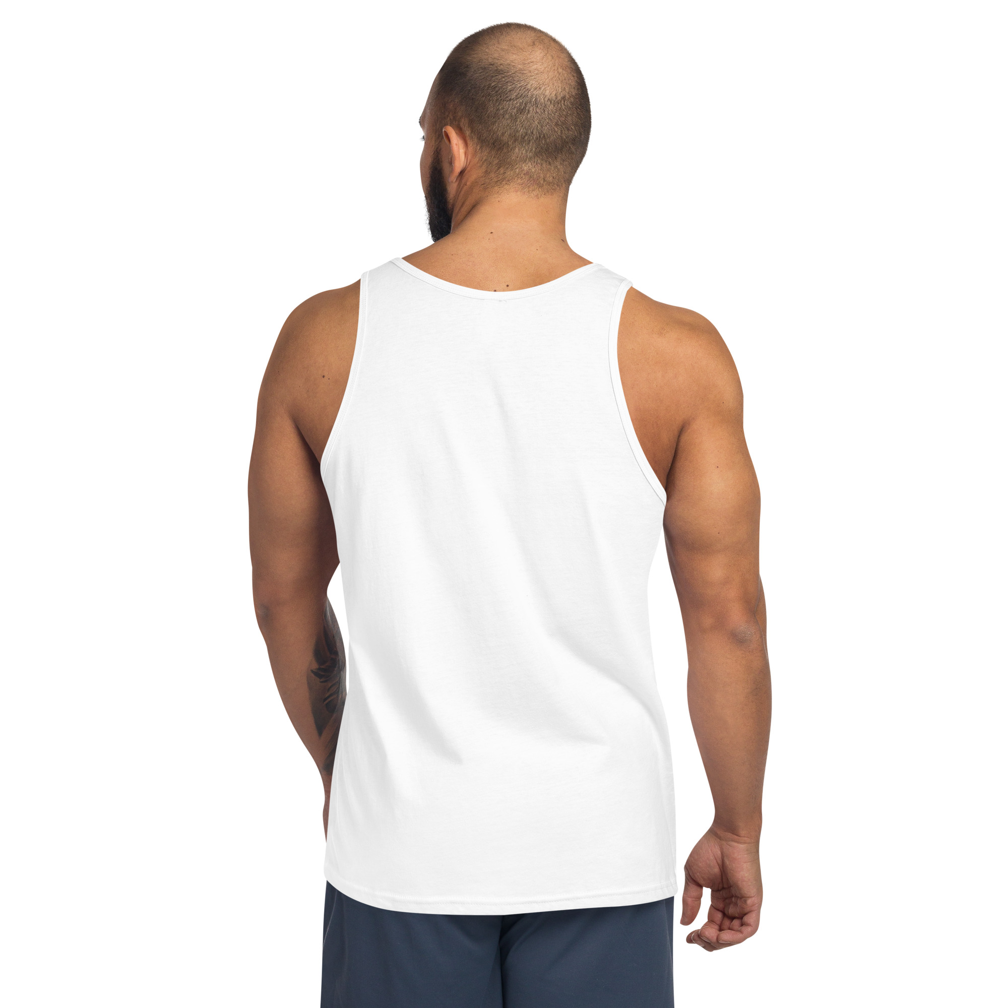 G Bound Republic Men's White Logo Tank Top - Image 5